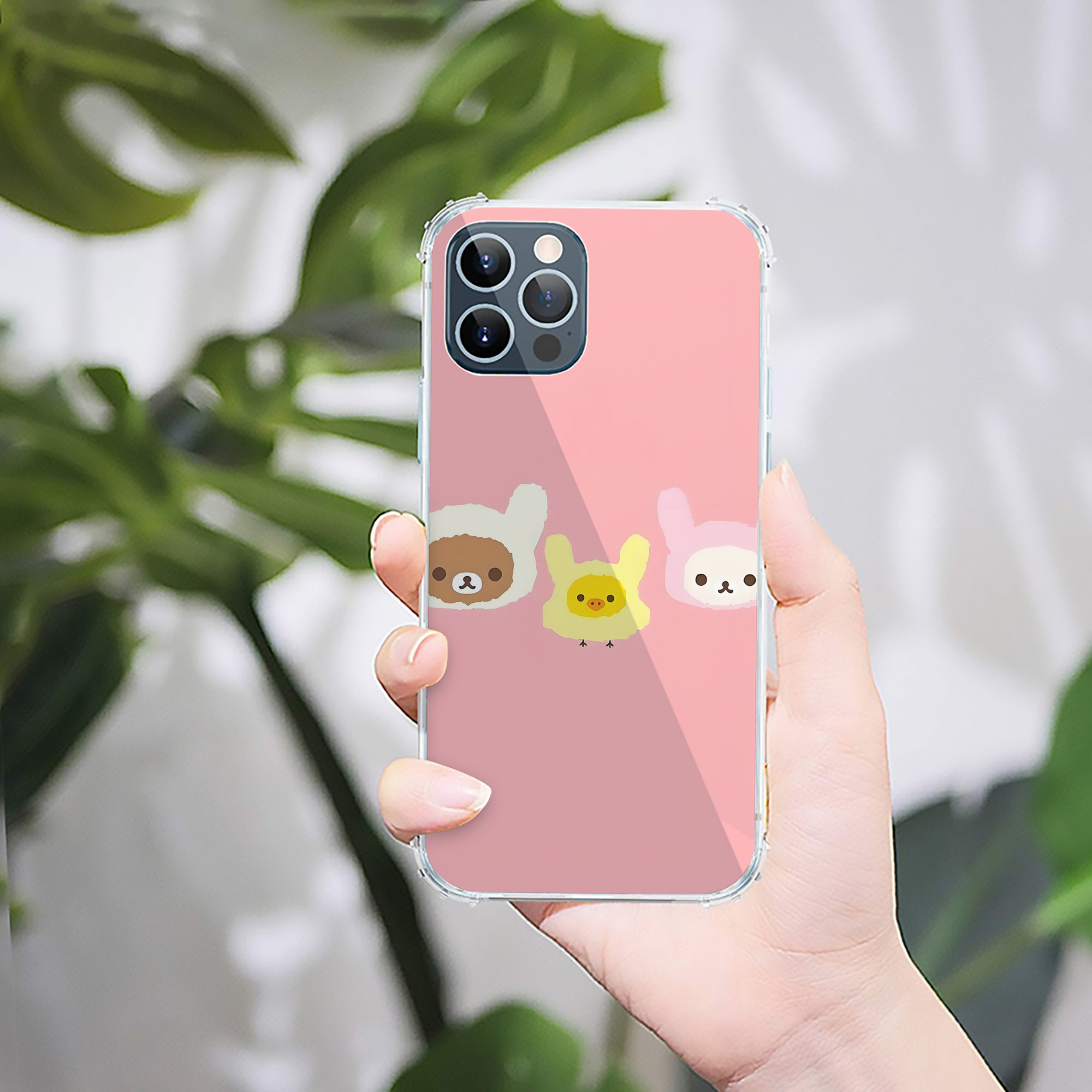 （画像用） リラックマ リラックマ キイロイトリ Rilakkuma Korilakkuma Kiiroitori 【iPhone 12シリーズ対応】透明スマホケース（クリアソフトケース）